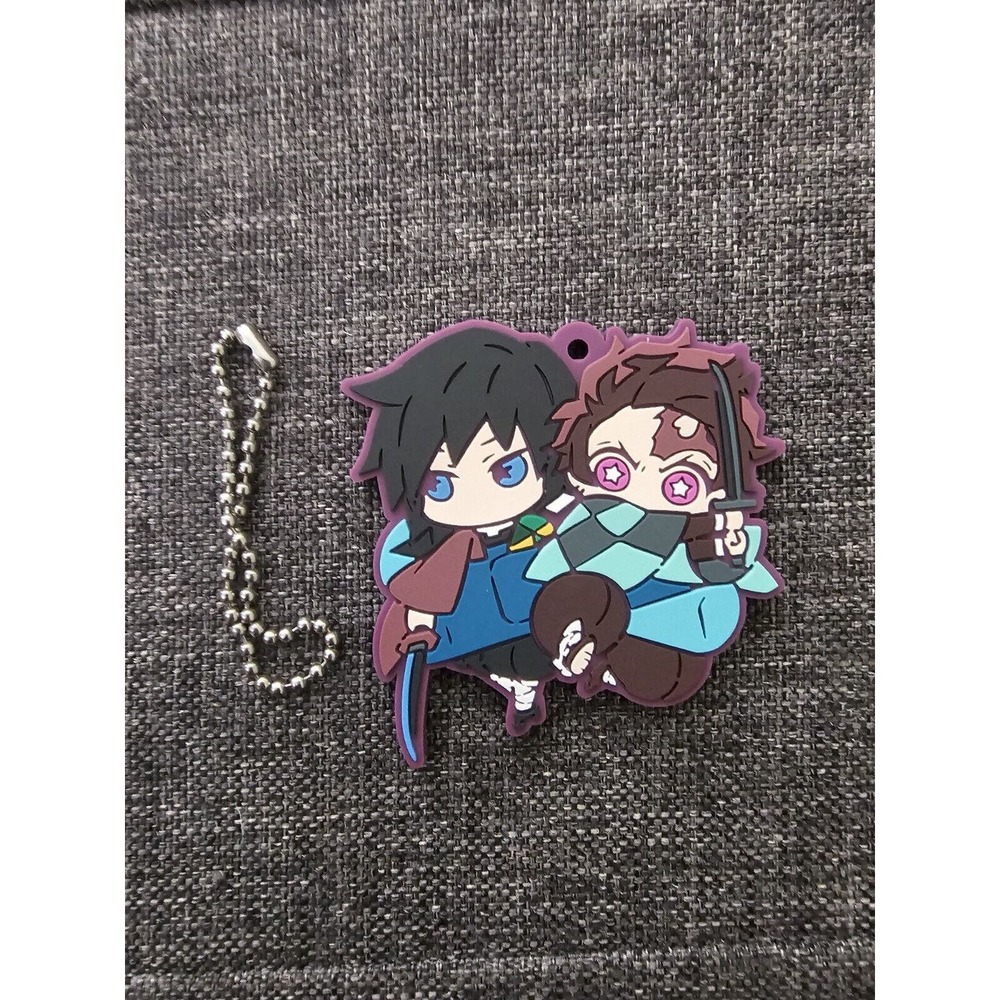 🔥🌟3/$15 
Giyu & Tanjiro Kamado Rubber Strap Charm Demon Slayer Anime Keychain